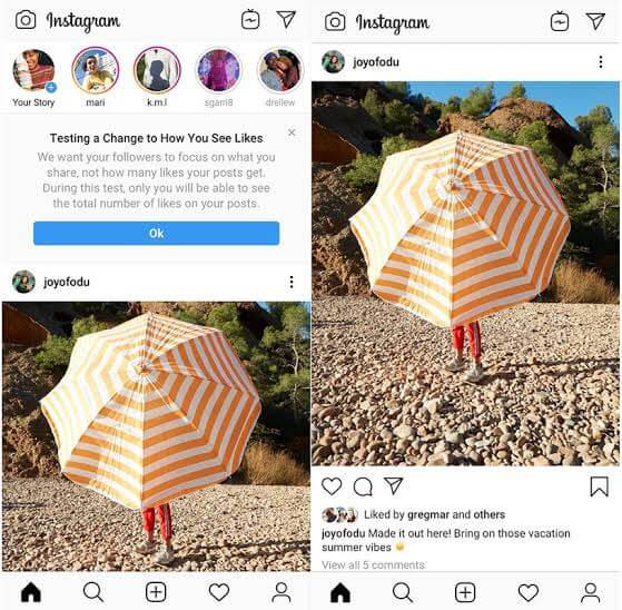 Instagram launched an international test to cancel the number of likes