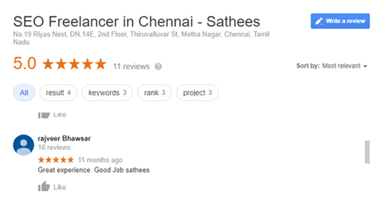 SEO Freelancer in Chennai