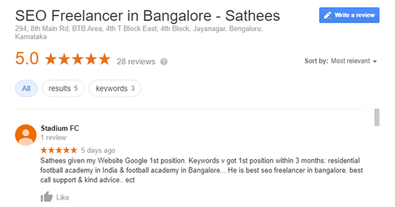 SEO Freelancer in Chennai